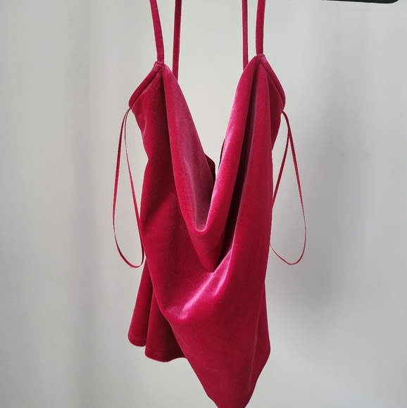 Express Pink Velvet Cowl Top - Picture 6 of 6